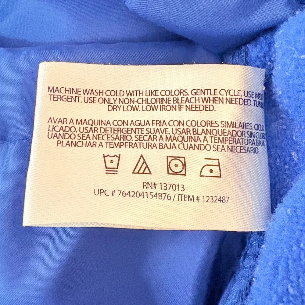 Orvis Blue Men's Hybrid Puffer Fleece Full Zip Jacket XL Quilted Outdoor Layer